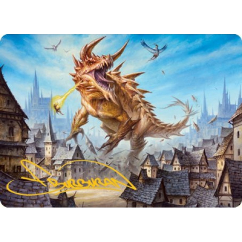 Tarrasque Art Card (Gold-Stamped Signature) [Dungeons & Dragons: Adventures in the Forgotten Realms Art Series]