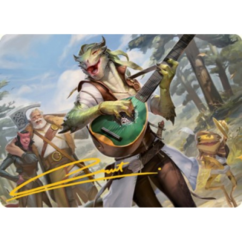 Wandering Troubadour Art Card (Gold-Stamped Signature) [Dungeons & Dragons: Adventures in the Forgotten Realms Art Series]