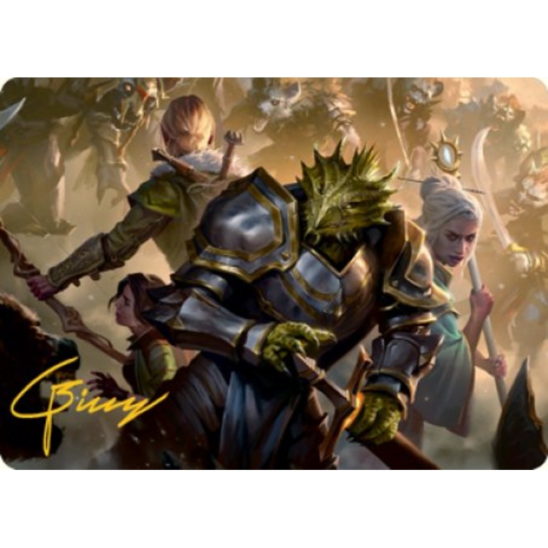 You Come to the Gnoll Camp Art Card (Gold-Stamped Signature) [Dungeons & Dragons: Adventures in the Forgotten Realms Art Series]