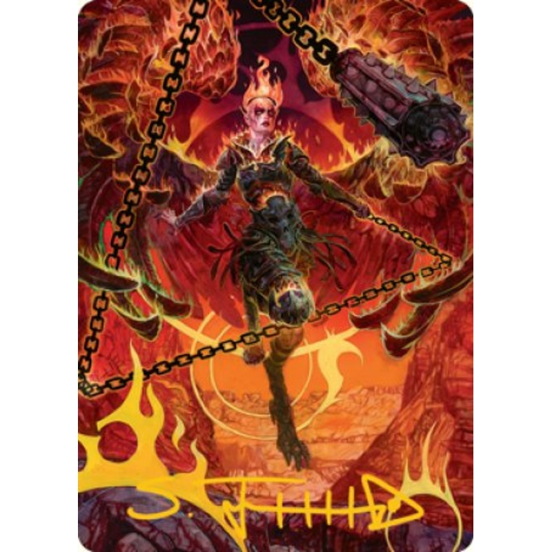 Zariel, Archduke of Avernus Art Card (Gold-Stamped Signature) [Dungeons & Dragons: Adventures in the Forgotten Realms Art Series]