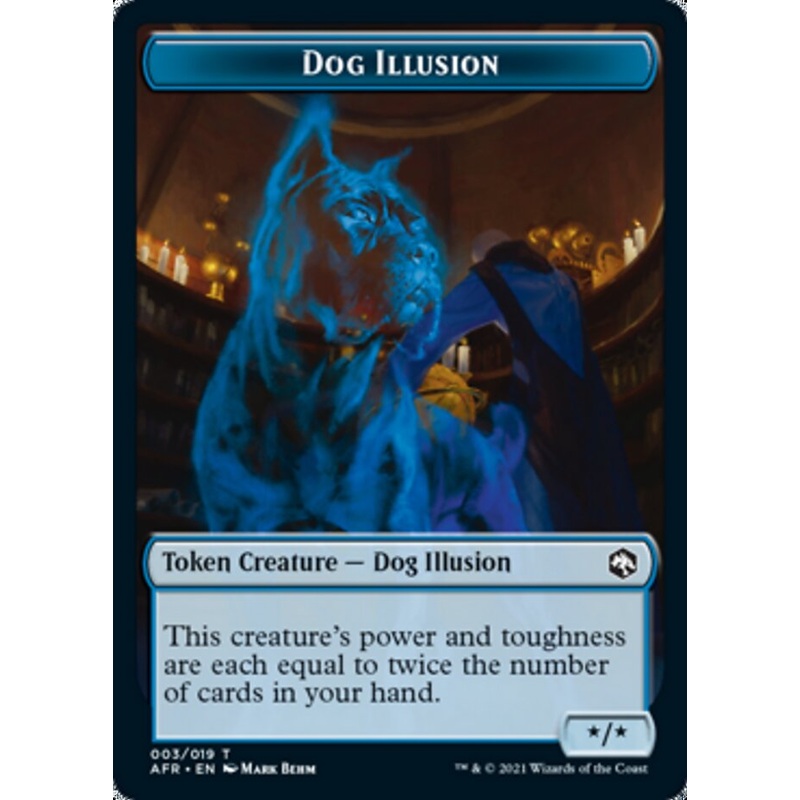 Dog Illusion // Vecna Double-Sided Token [Dungeons & Dragons: Adventures in the Forgotten Realms Tokens]