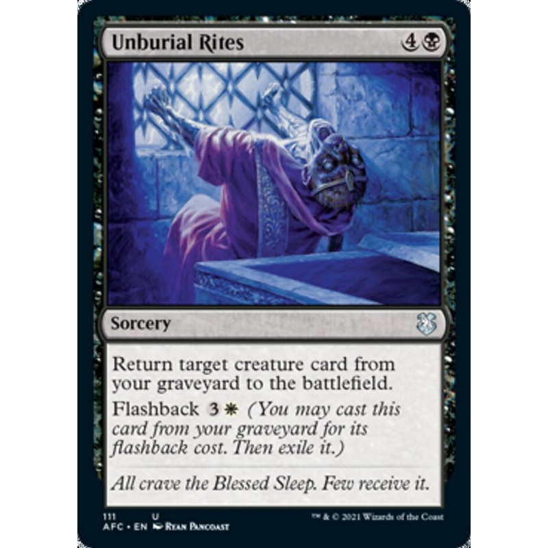 Unburial Rites [Dungeons & Dragons: Adventures in the Forgotten Realms Commander]