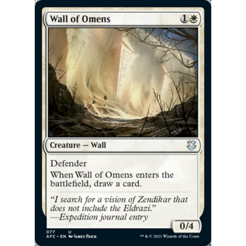 Wall of Omens [Dungeons & Dragons: Adventures in the Forgotten Realms Commander]