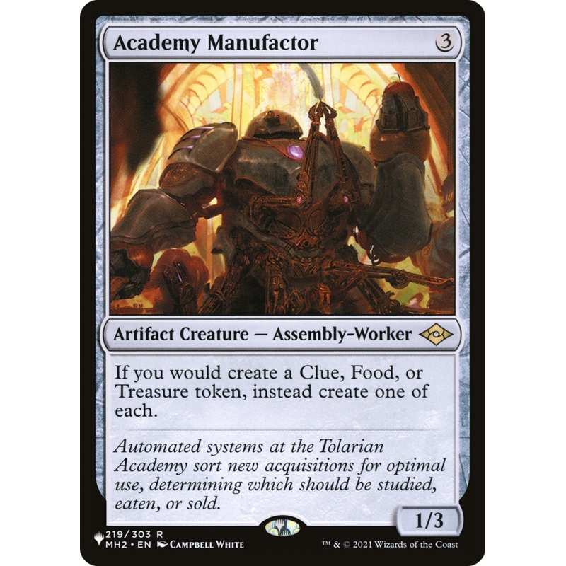 Academy Manufactor [The List]