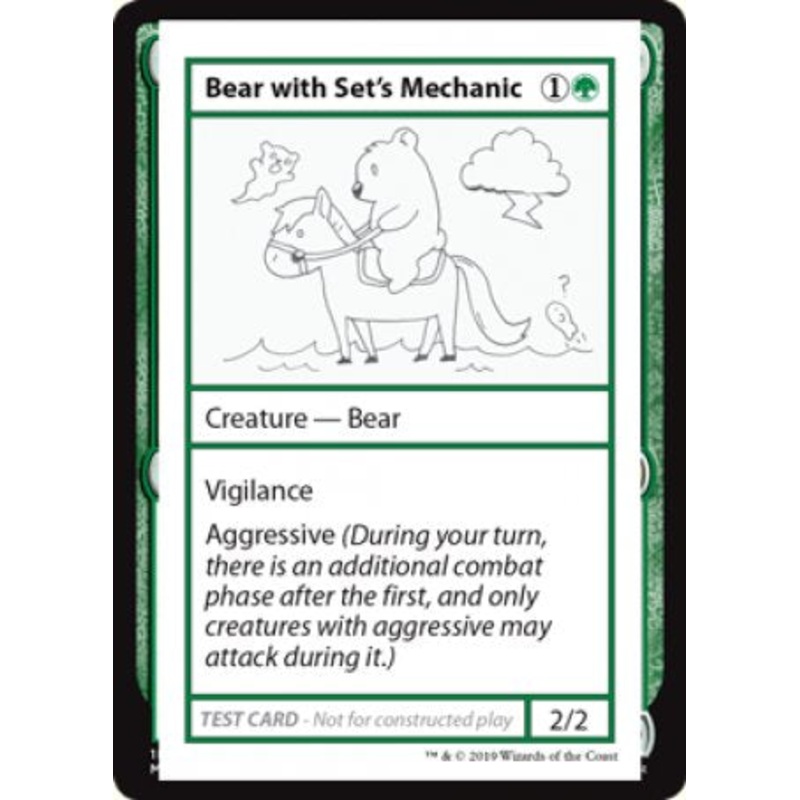 Bear with Set's Mechanic (2021 Edition) [Mystery Booster Playtest Cards]