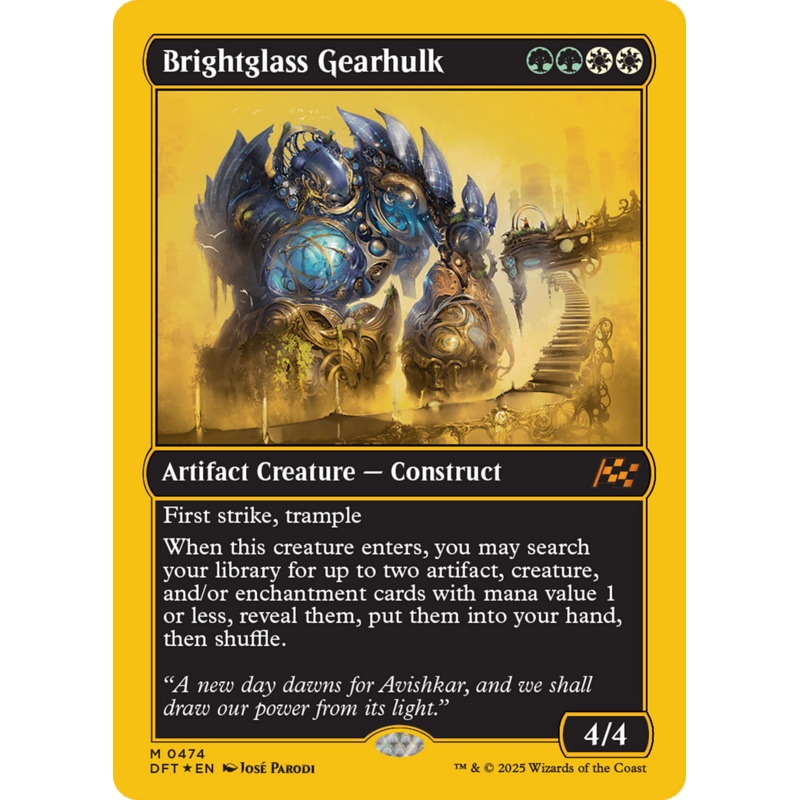 Brightglass Gearhulk (First-Place Foil) [Aetherdrift]