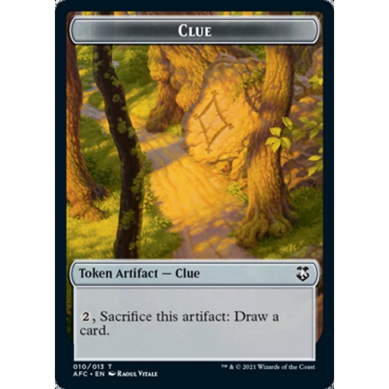 Clue // Goblin Double-Sided Token [Dungeons & Dragons: Adventures in the Forgotten Realms Commander Tokens]