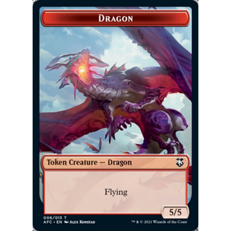 Dragon // Dragon Spirit Double-Sided Token [Dungeons & Dragons: Adventures in the Forgotten Realms Commander Tokens]