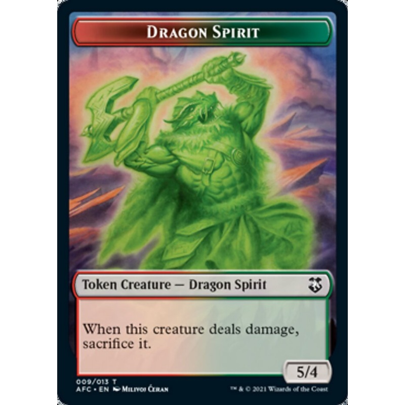Dragon Spirit // The Monarch Double-Sided Token [Dungeons & Dragons: Adventures in the Forgotten Realms Commander Tokens]