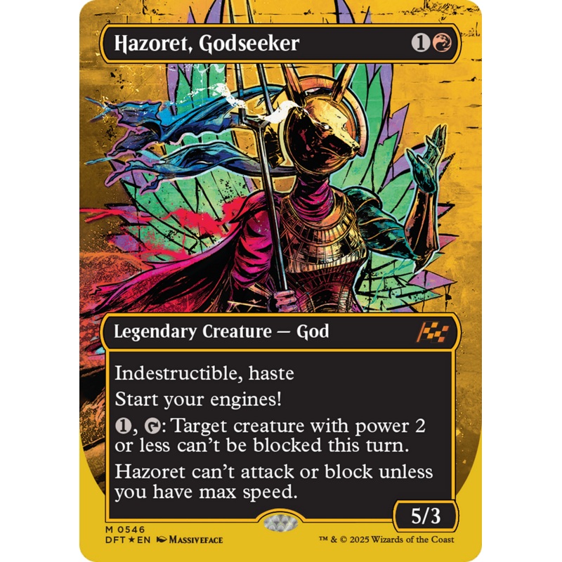Hazoret, Godseeker (Borderless) (First-Place Foil) [Aetherdrift]
