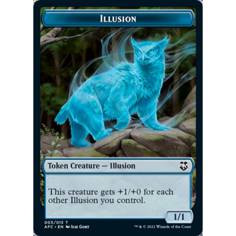 Illusion // Skeleton Double-Sided Token [Dungeons & Dragons: Adventures in the Forgotten Realms Commander Tokens]
