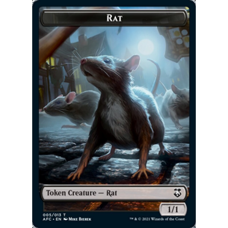 Rat // Zombie Double-Sided Token [Dungeons & Dragons: Adventures in the Forgotten Realms Commander Tokens]