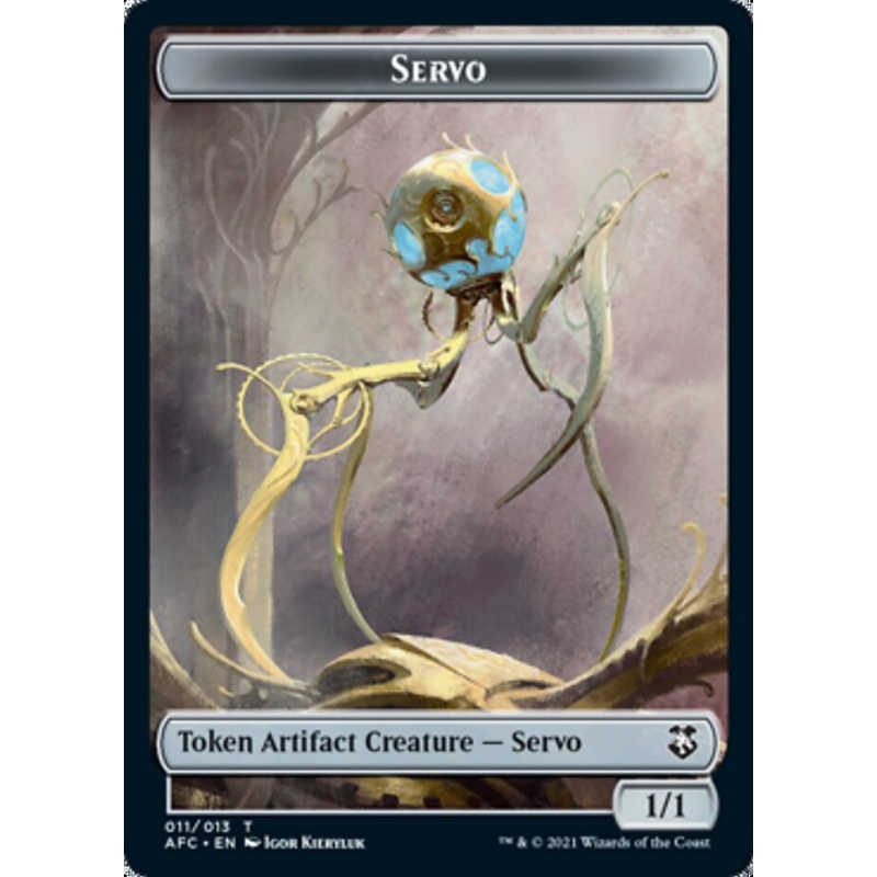 Servo // Zombie Double-Sided Token [Dungeons & Dragons: Adventures in the Forgotten Realms Commander Tokens]