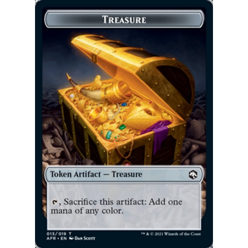 Treasure // Vecna Double-Sided Token [Dungeons & Dragons: Adventures in the Forgotten Realms Tokens]