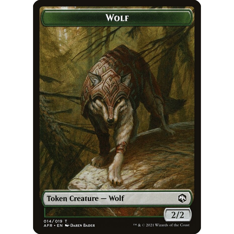 Wolf // Zombie Double-Sided Token [Dungeons & Dragons: Adventures in the Forgotten Realms Tokens]