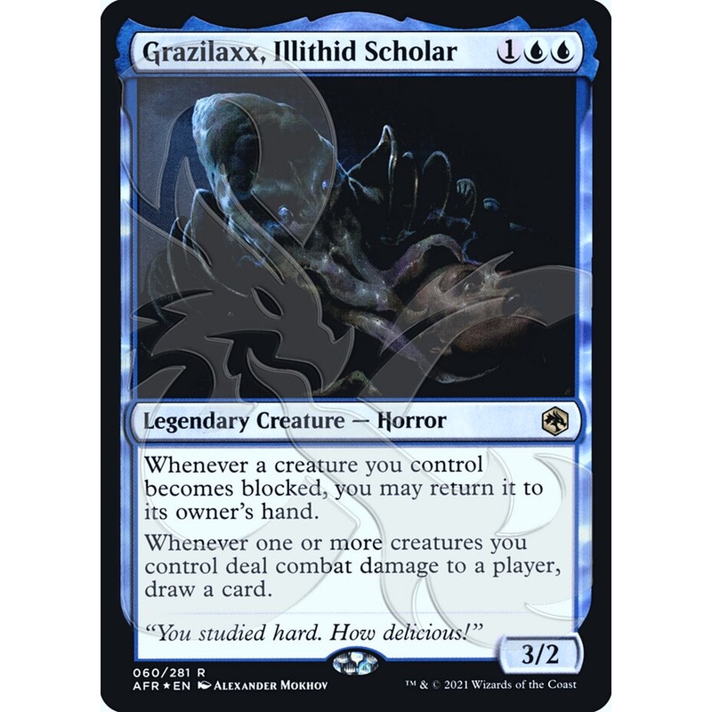 Grazilaxx, Illithid Scholar (Ampersand Promo) [Dungeons & Dragons: Adventures in the Forgotten Realms Promos]