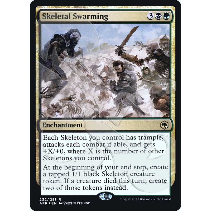 Skeletal Swarming (Ampersand Promo) [Dungeons & Dragons: Adventures in the Forgotten Realms Promos]