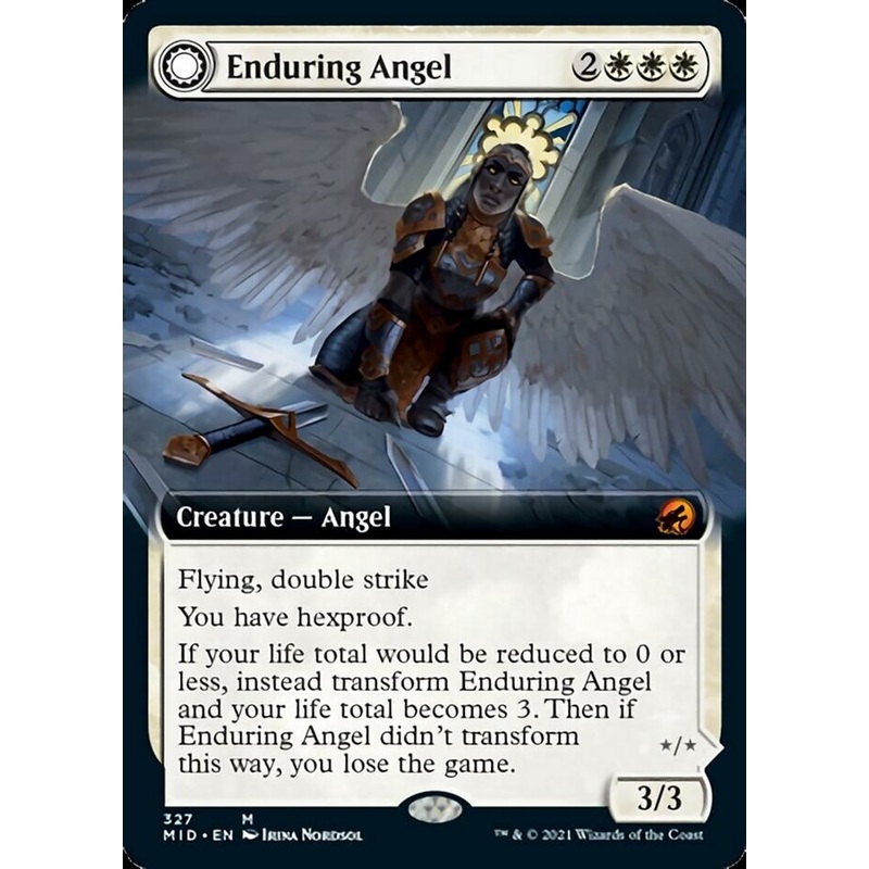 Enduring Angel // Angelic Enforcer (Extended Art) [Innistrad: Midnight Hunt]