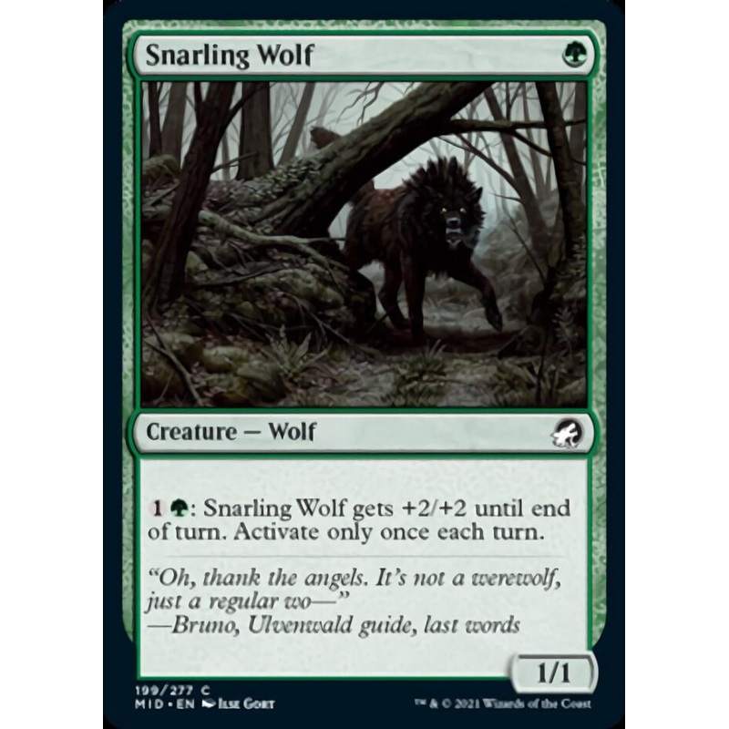 Snarling Wolf [Innistrad: Midnight Hunt]