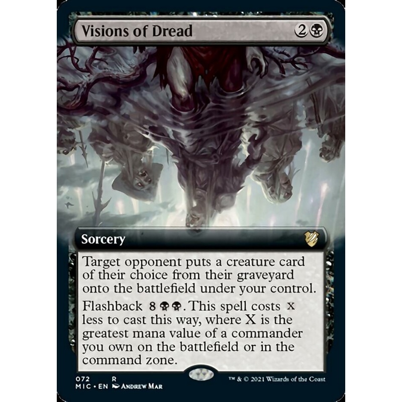 Visions of Dread (Extended Art) [Innistrad: Midnight Hunt Commander]