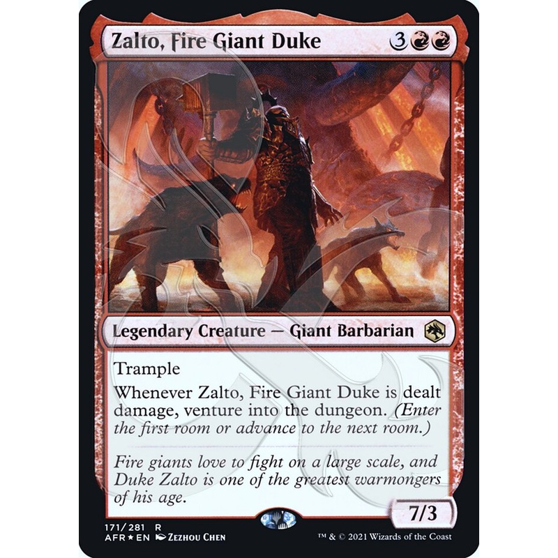 Zalto, Fire Giant Duke (Ampersand Promo) [Dungeons & Dragons: Adventures in the Forgotten Realms Promos]