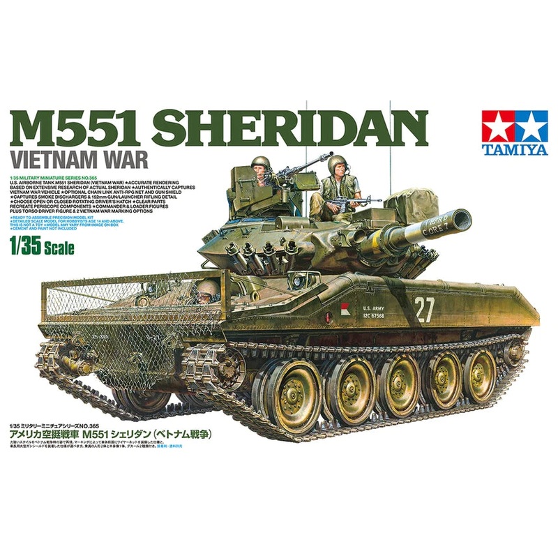 TAMIYA 35365 1/35 US Airborne Tank M551 Sheridan Plastic Model Kit