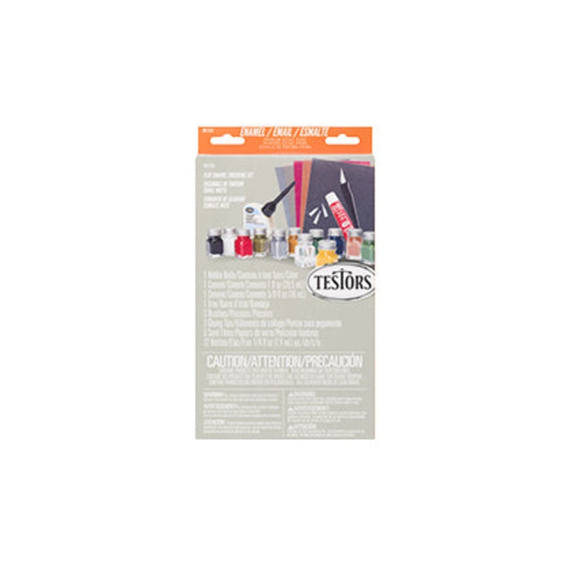 TESTORS 281232 Complete Military Enamel Finishing Set, Flat