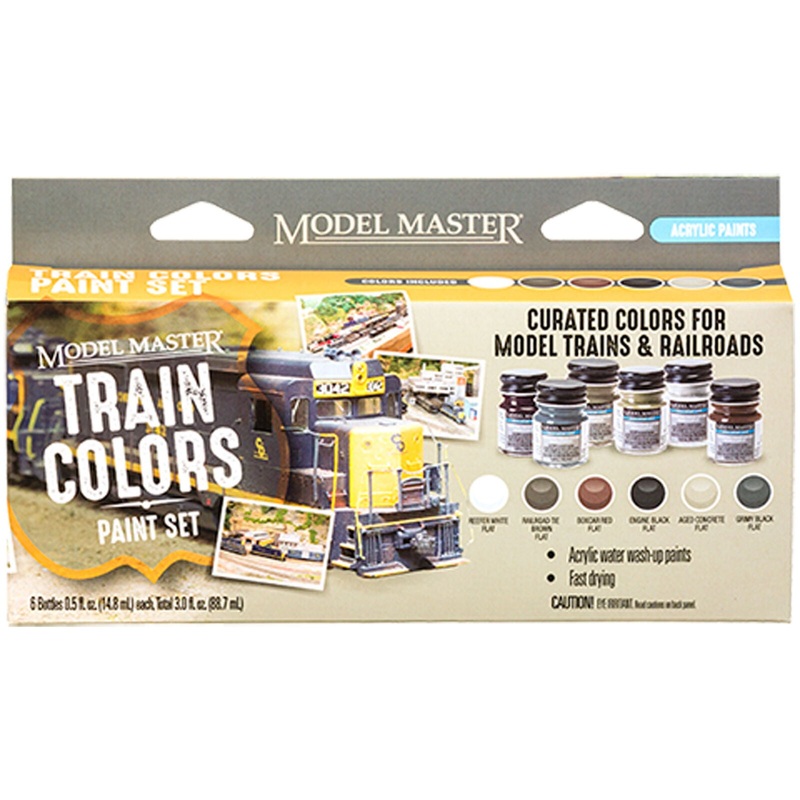 TESTORS 342300 Model Master 6 Color Paint Set, Train Colors