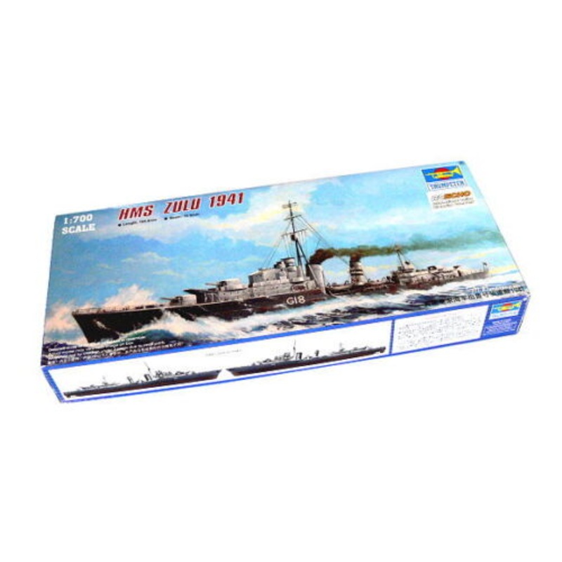 TRUMPETER 05758 1/700 War Ship HMS ZULU 1941