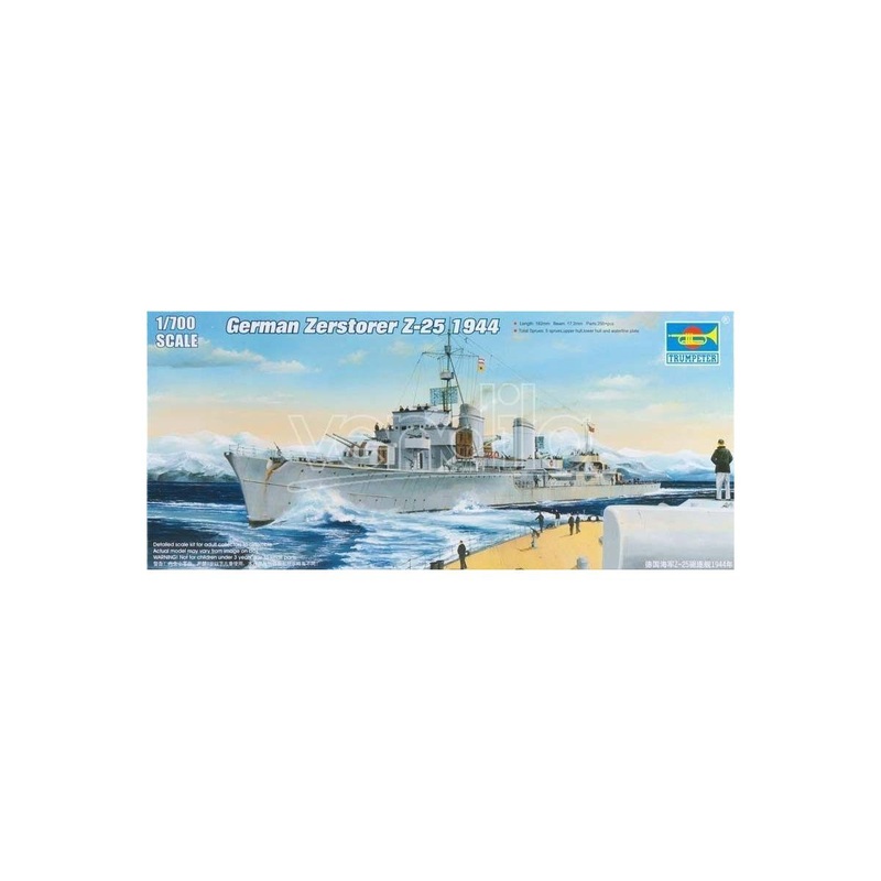 TRUMPETER 05787 1/700 German Zerstorer Z-25 1944