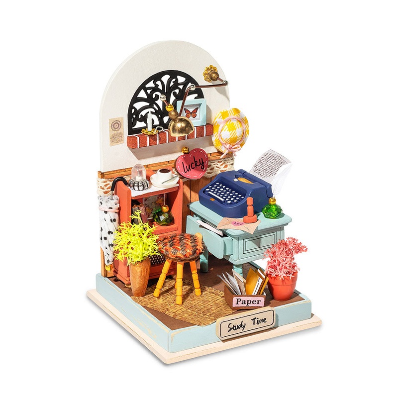 ROBOTIME DS017 Super Mini House; Record Mood - Study