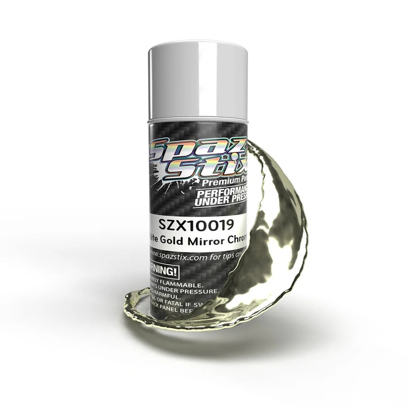 SPAZ STIX 10019 GOLD MIRROR CHROME AEROSOL PAINT, 3.5OZ CAN