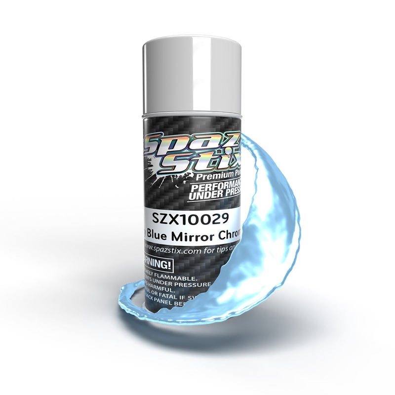 SPAZ STIX 10029 Sky Blue Mirror Chrome Aerosol Paint, 3.5oz Can