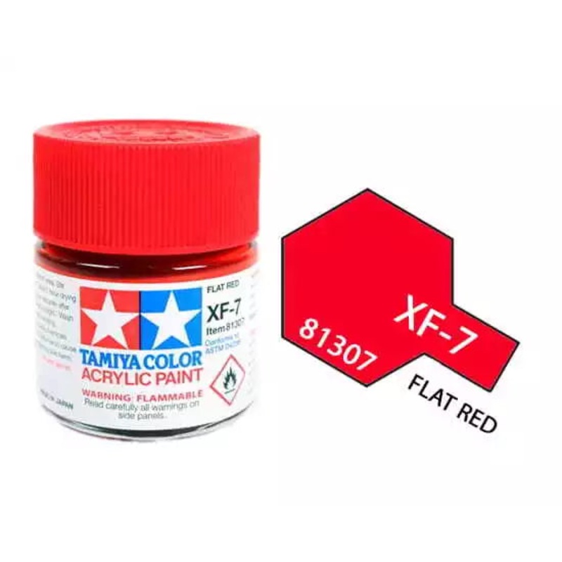 TAMIYA 81307 XF-7 Acrylic Flat Red 3/4 oz
