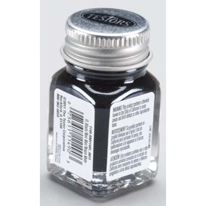 TESTORS 1149 Enamel 1/4 oz Flat Black