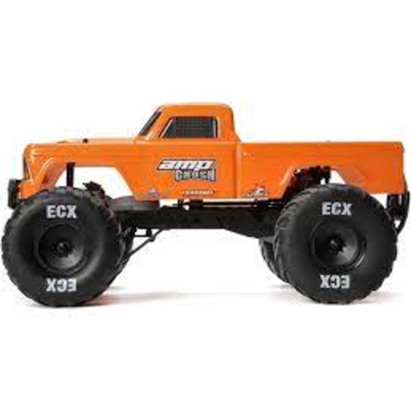 ECX ECX03048T2 1/10 Amp Crush 2WD Monster Truck Brushed RTR, Orange