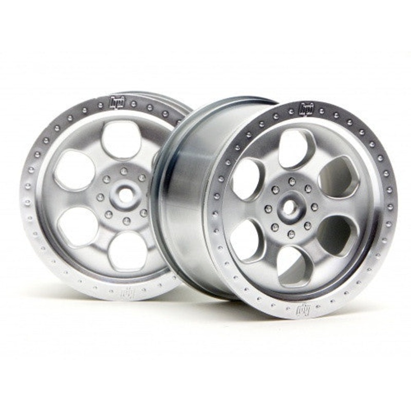 HPI 3119 6 Spoke Wheel Matte Chrome Savage *DISC*