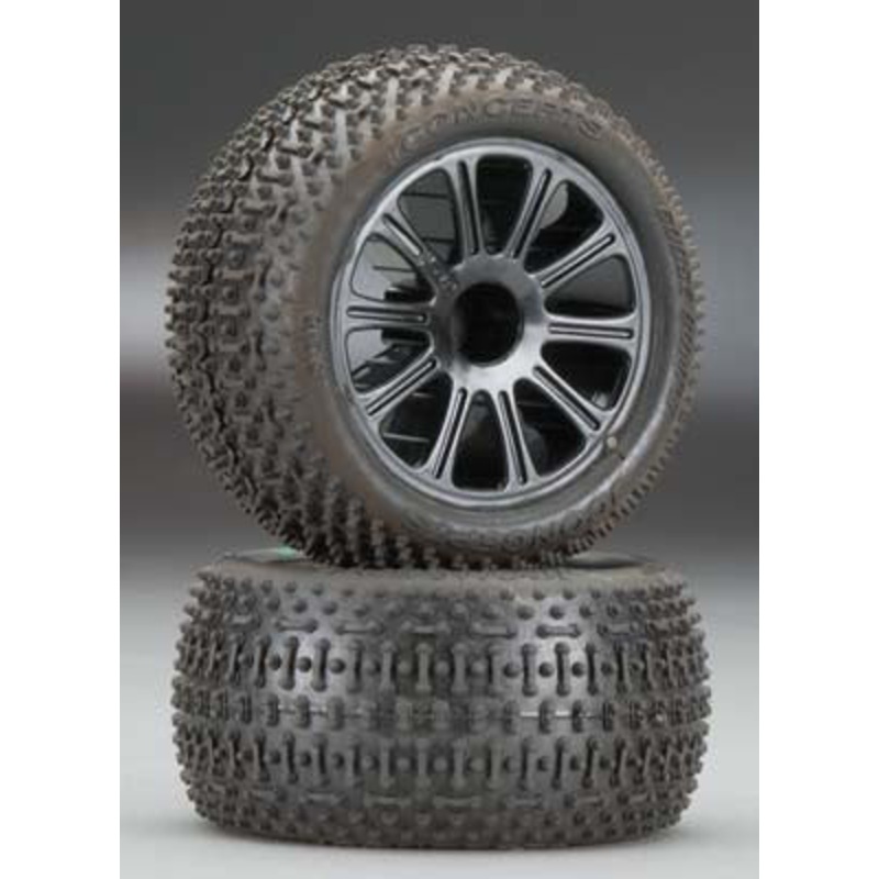 JCONCEPTS 3018-3200 Goose Bumps Fr/Re Grn w/Whl 1/16 E-Revo (2)
