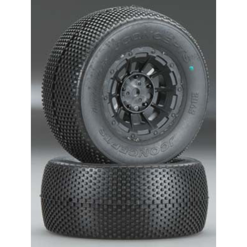 JCONCEPTS 3043-3264 Double Dees Pre-Mounted Black Hazard 12mm Whl