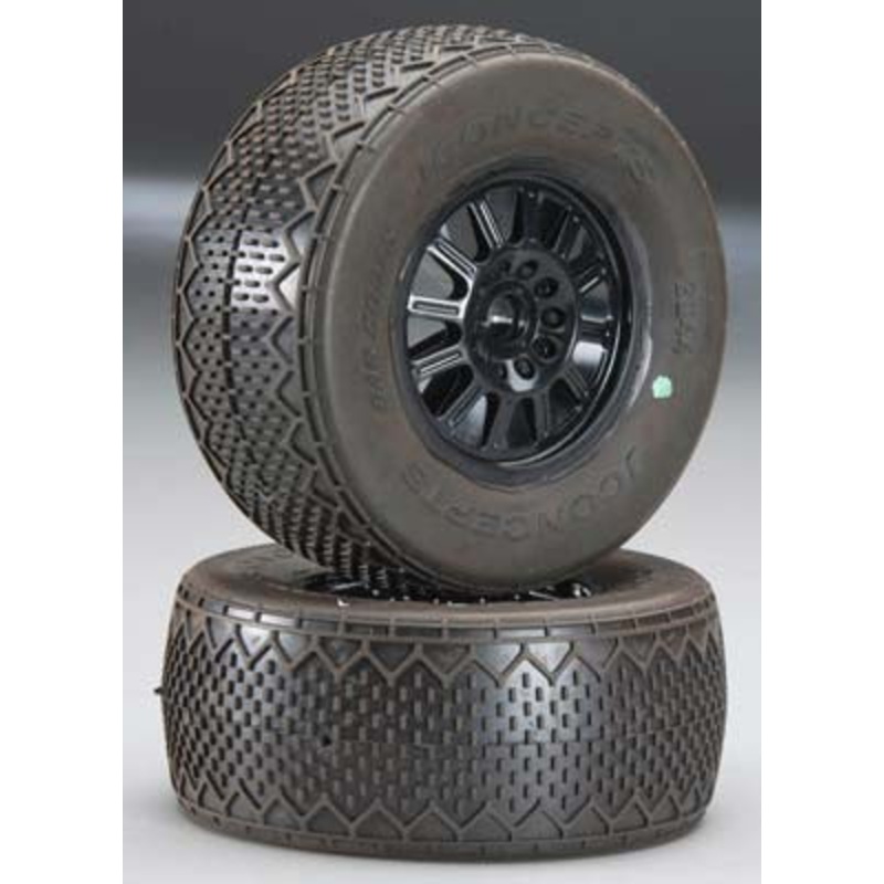 JCONCEPTS 3044-3210 Bar Codes 1/10 SC10 Front  Tire Green w/Black Wheel (2)