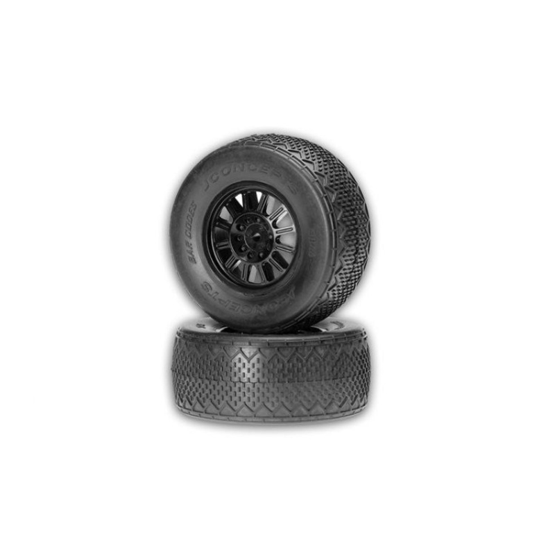 JCONCEPTS 3044-3240 Bar Codes green compound pre-mounted 12mm hex front and rear
