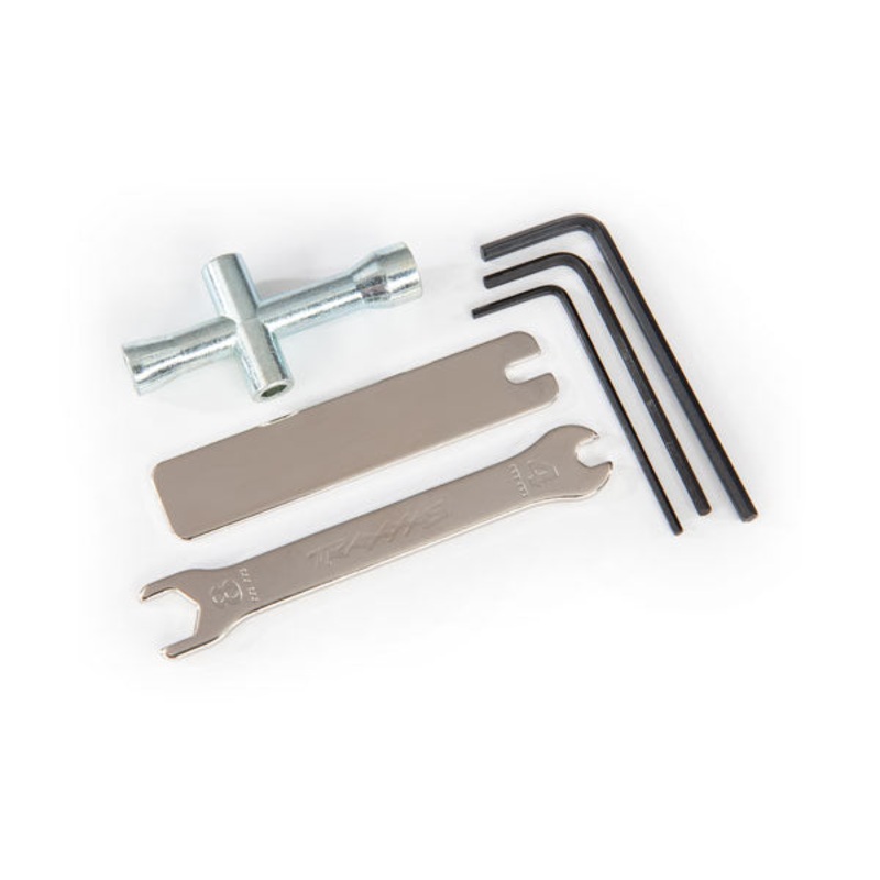TRAXXAS 2748R Tool set (includes 1.5mm hex, 2mm hex, 2.5mm hex / 4-way wrench / 8mm & 4mm wrench/ U-joint wrench)