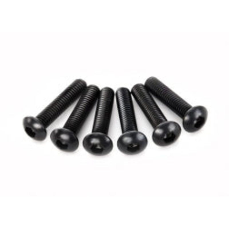 TRAXXAS 2593 Screws, 3x14mm button-head machine hex drive (6)