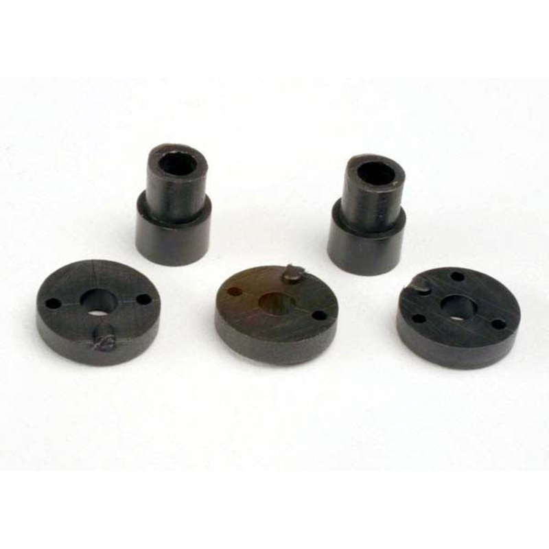 TRAXXAS 2669 Piston Head Set (2-hole (2)/ 3-hole (2))/ shock mounting bushings & washers (2) (Big Bore Shocks) : 2WD SLASH, SLASH 4X4, STAMPEDE 2WD, STAMPEDE 4X4