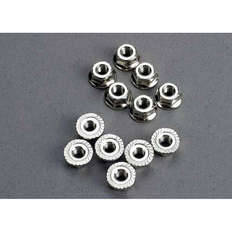 TRAXXAS 2744 Nuts 3mm flanged