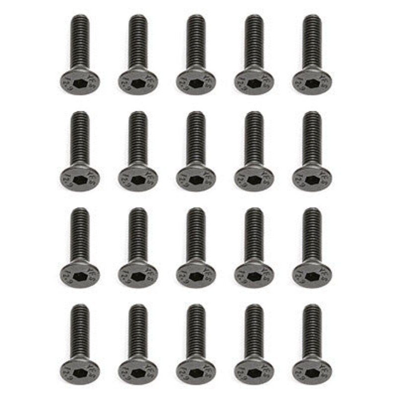 ASSOCIATED 25203 Flat Head Hex Screw M3x12mm (20)