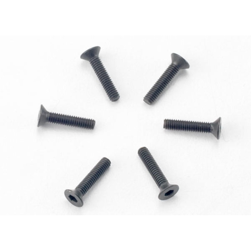 TRAXXAS 2526 Screws, 2.5x12mm countersunk machine (hex drive) (6)