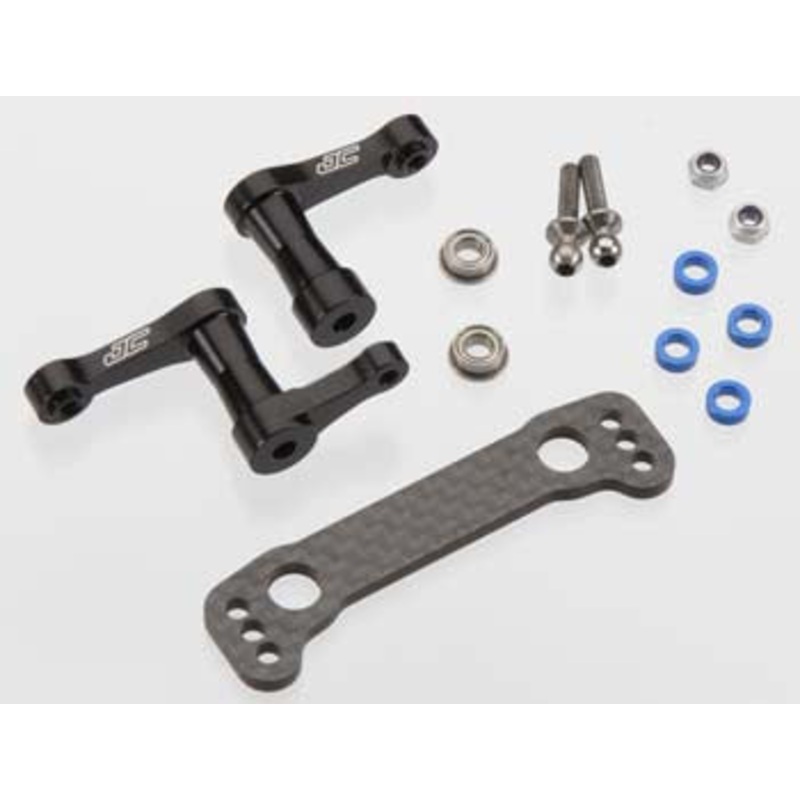 JCONCEPTS 2235-2 Aluminum Steering Bellcrank Assy Black B44.2