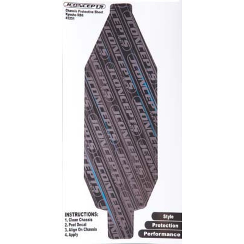 JCONCEPTS 2251 Precut Chassis Sheet Kyosho RB6 Black (2)