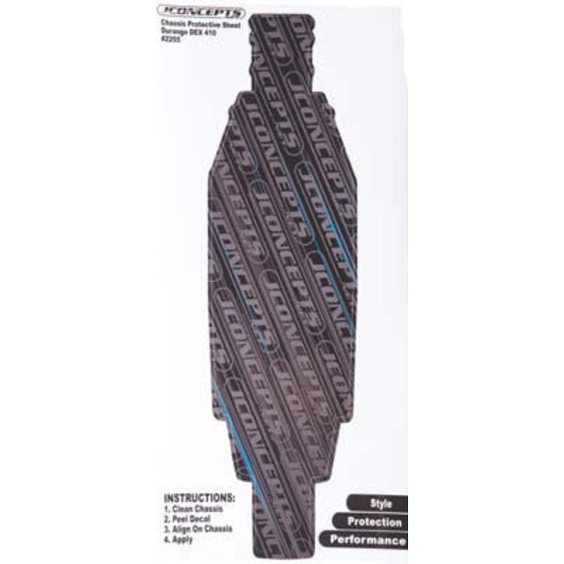 JCONCEPTS 2255 Precut Chassis Sheet Durango DEX410 Black (2)